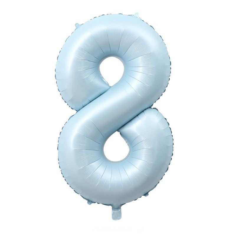 Цифра голубая 8